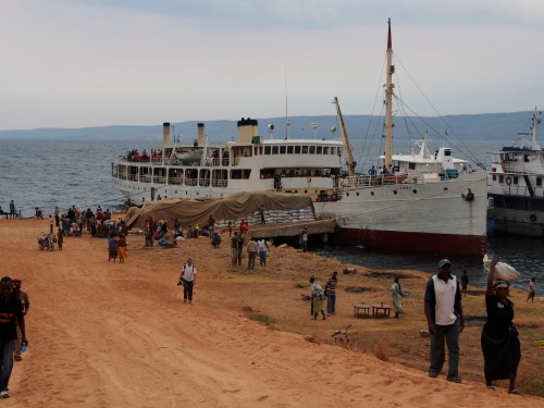 MV Liemba docked in Kasanga (front)