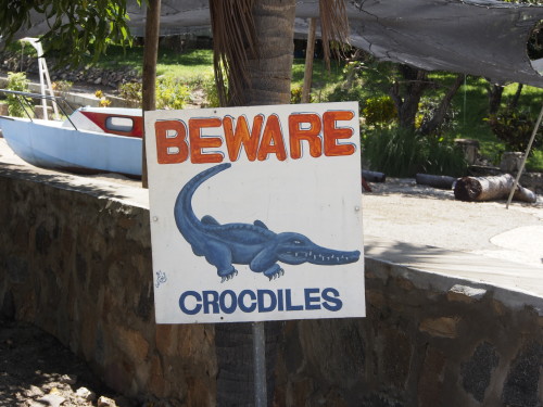 croc warning sign
