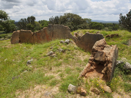 Walls of houses inside the enclosure