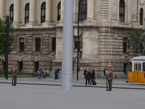 soldiers in front of parliament