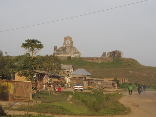 destroyed church in Kyaka