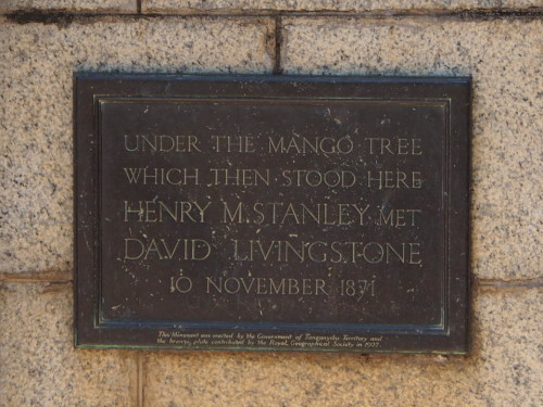 Sign Livingstone memorial