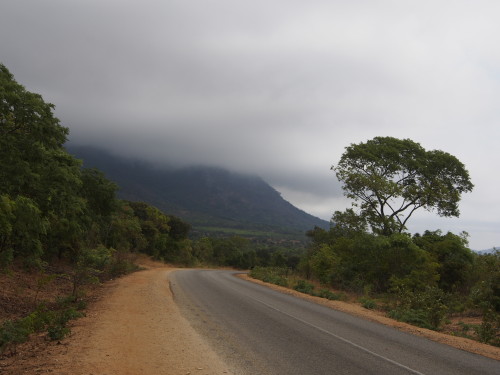 Mountain in clouds