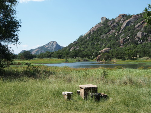 river near dam